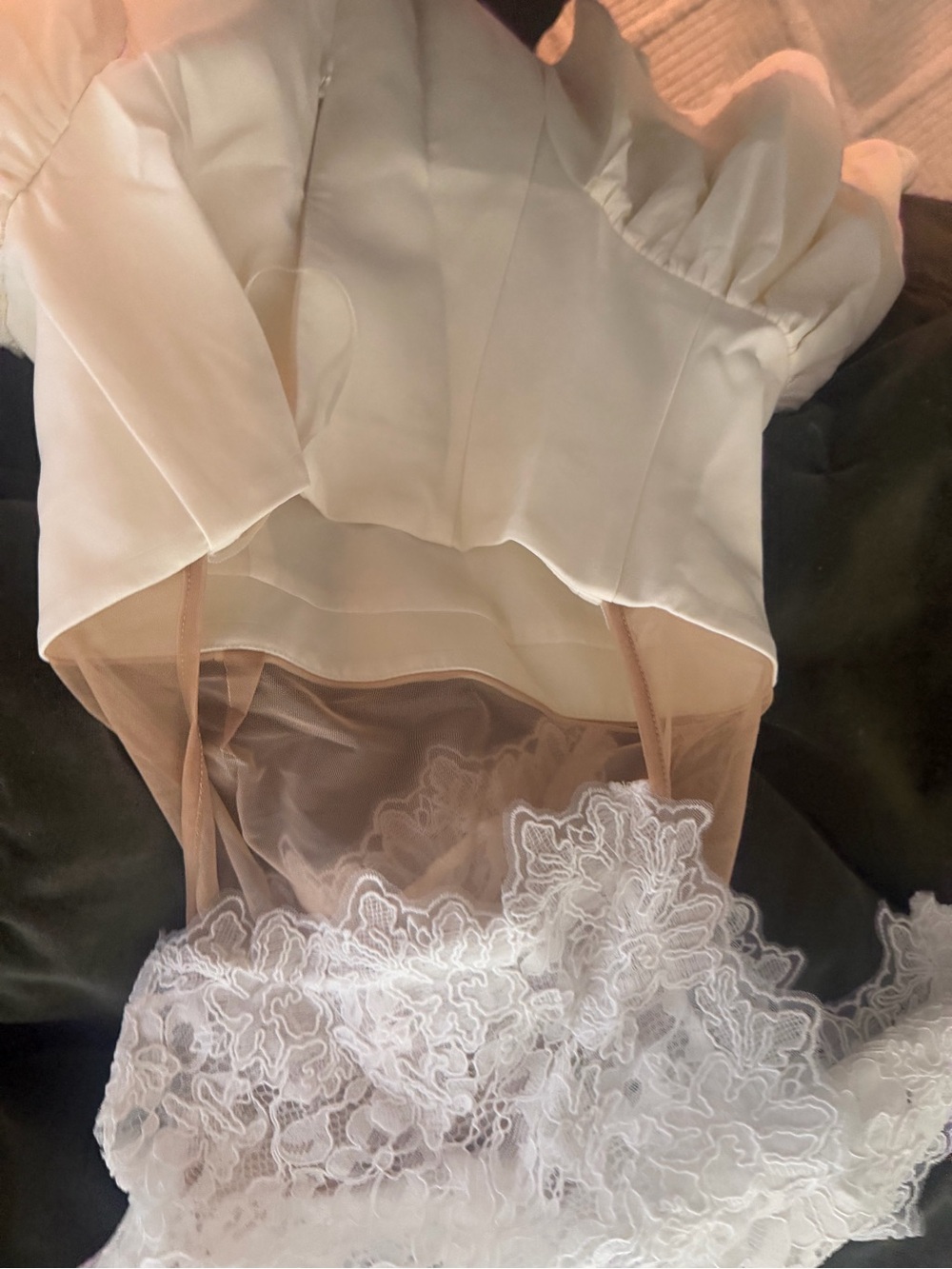 REVOLVE White Lace Cape Mini Dress - Picture 16 of 16